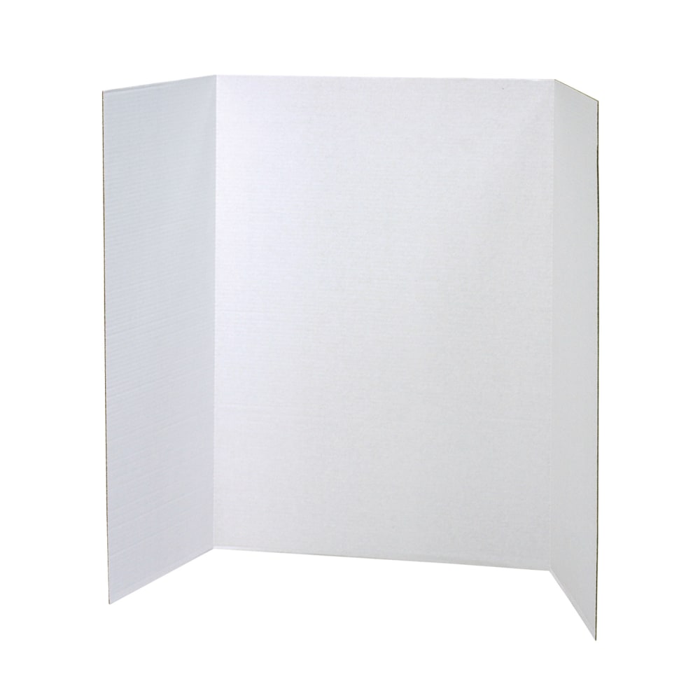 Pacon Presentation Boards, Single Wall Corrugate, 40in x 28in, White, Pack Of 8 Boards MPN:PAC3774