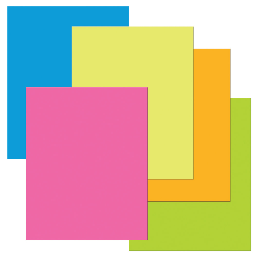 Pacon UCreate Premium Coated Poster Boards, 22in x 28in, Assorted Neon Colors, Pack Of 25 Boards MPN:PAC53051