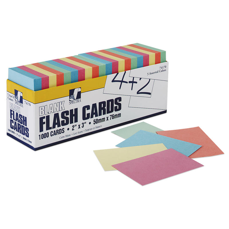Pacon Blank Flash Cards, 2in x 3in, Pack Of 1,000 (Min Order Qty 7) MPN:0074170