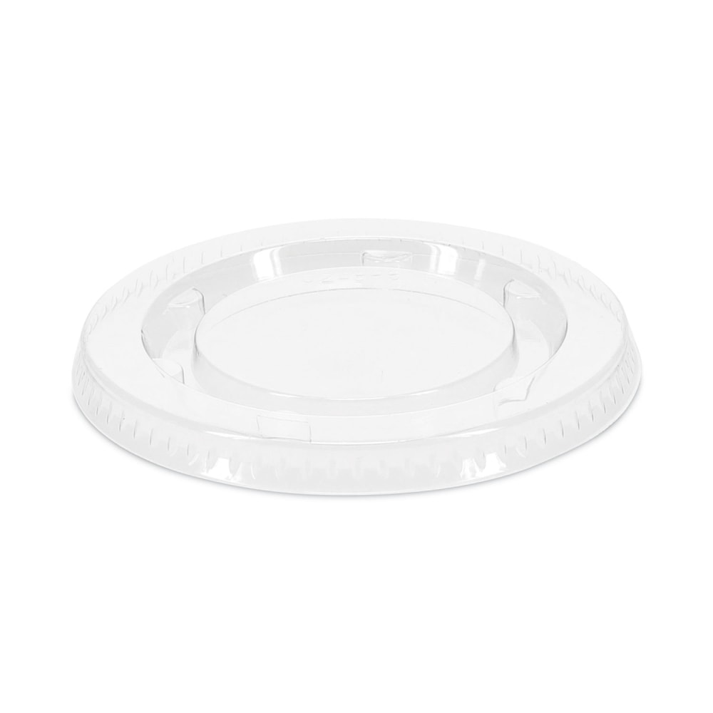 Pactiv Evergreen Plastic Portion Cup Lid, Fits 1.5 oz to 2.5 oz Cups, Clear, 100/Pack, 24 Packs/Carton MPN:YLS2FRCT