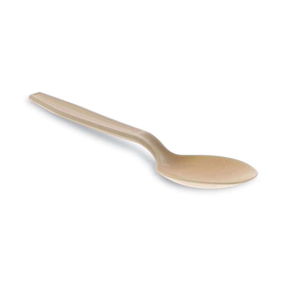 Pactiv Evergreen EarthChoice PSM Heavyweight Cutlery, Spoon, 5-15/16in, Tan, Carton Of 1, 000 Pieces MPN:YPSMSTEC