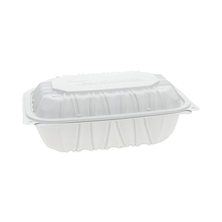 Vented Microwavable Hinge-Lid Takeout Container, 9x6x3.1, White, PK170 PK MPN:YCNW0205