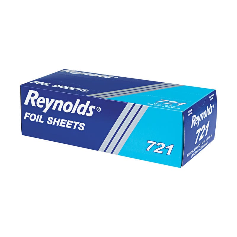 Pactiv Individual Aluminum Foil Sheets, 12in x 10 3/4in, 500 Sheets Per Pack, Case Of 6 Packs MPN:721