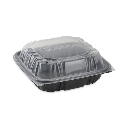 EarthChoice Hinge-Lid Takeout Container, 1-Cmp, 38oz, 8.5x8.5x3, PK150 PK MPN:DC858100B000