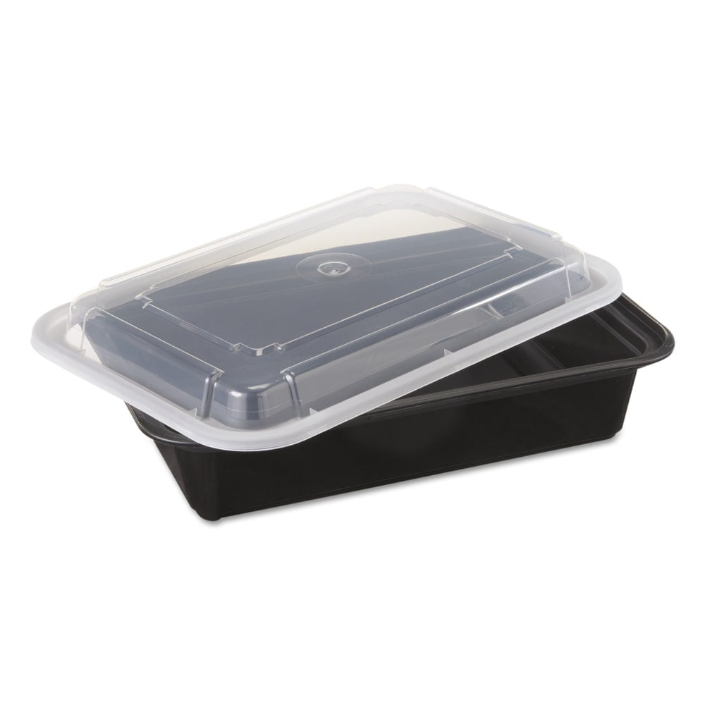 Pactiv VERSAtainer Containers, 38 Oz, Black/Clear, Pack Of 150 Containers MPN:NC888B