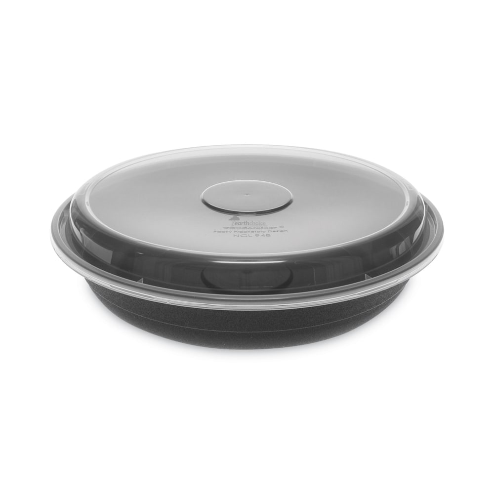 Pactiv Evergreen EarthChoice Versa2Go Microwaveable Containers, 46 Oz, Black/Clear, Carton Of 150 Containers MPN:NV2GRN469B