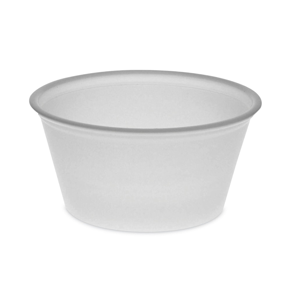 Pactiv Evergreen Plastic Portion Cups, 2 Oz, Translucent, Bag Of 200 Cups, Carton Of 12 Bags MPN:YS200