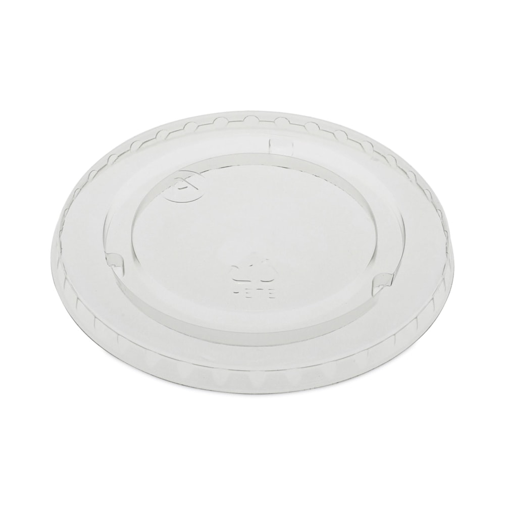 Pactiv Evergreen EarthChoice Strawless RPET Flat Lids, Fits 9 Oz to 20 Oz 