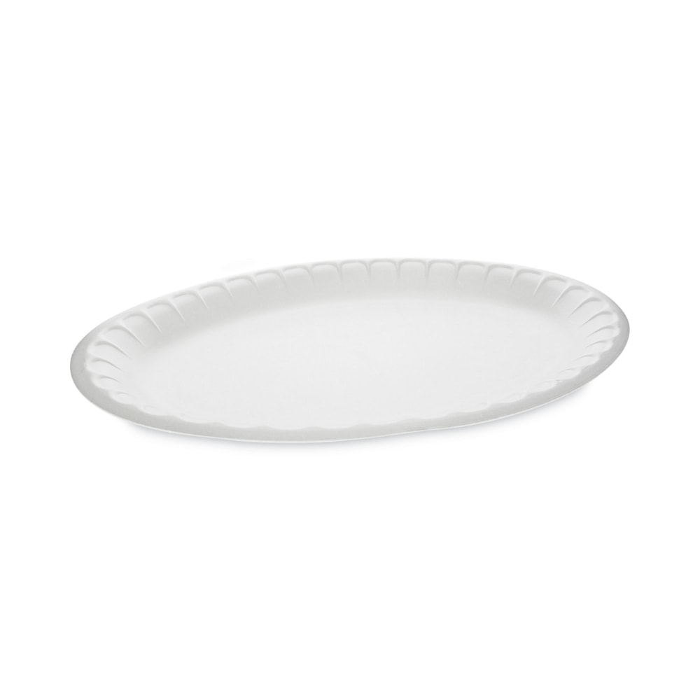 Pactiv Evergreen Placesetter Satin Non-Laminated Foam Dinnerware, Oval Platter, 11.5 x 8.5, White, 500/Carton MPN:YTH100430000