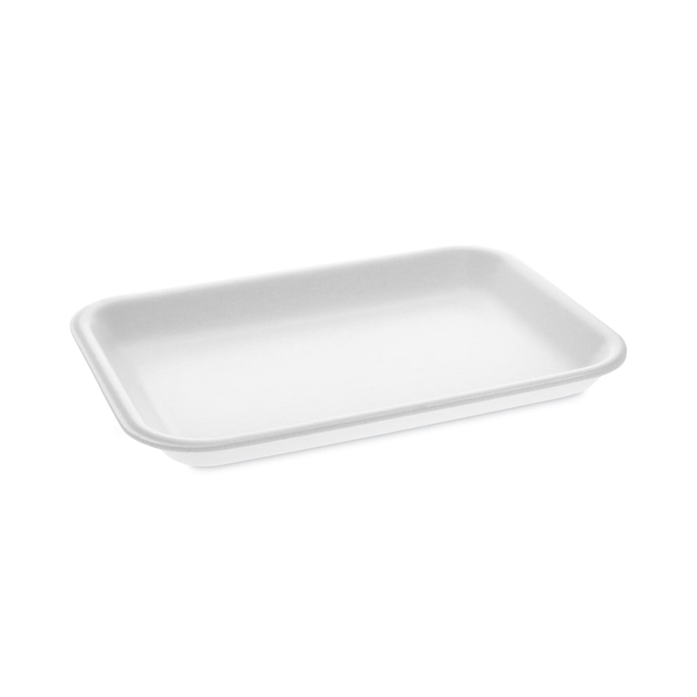 Pactiv Evergreen Foam Trays, Supermarket, #2, 8-1/4in x 5-3/4in x 15/16in, White, Pack Of 500 Trays MPN:0TF100200000