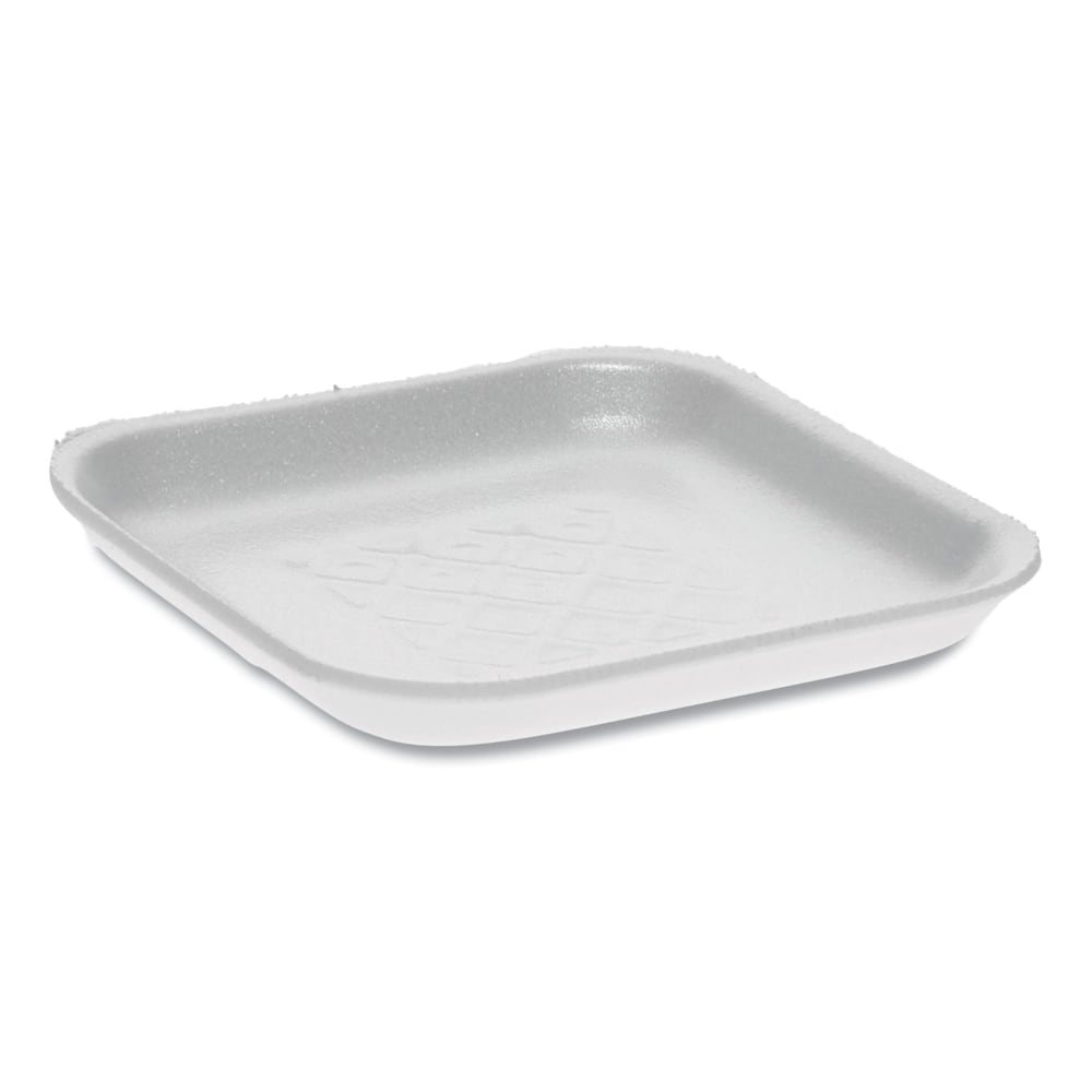 Pactiv Evergreen Foam Trays, Supermarket, #1S, 5-1/8in x 5-1/8in x 5/8in, White, Pack Of 1, 000 Trays MPN:0TF101S00000
