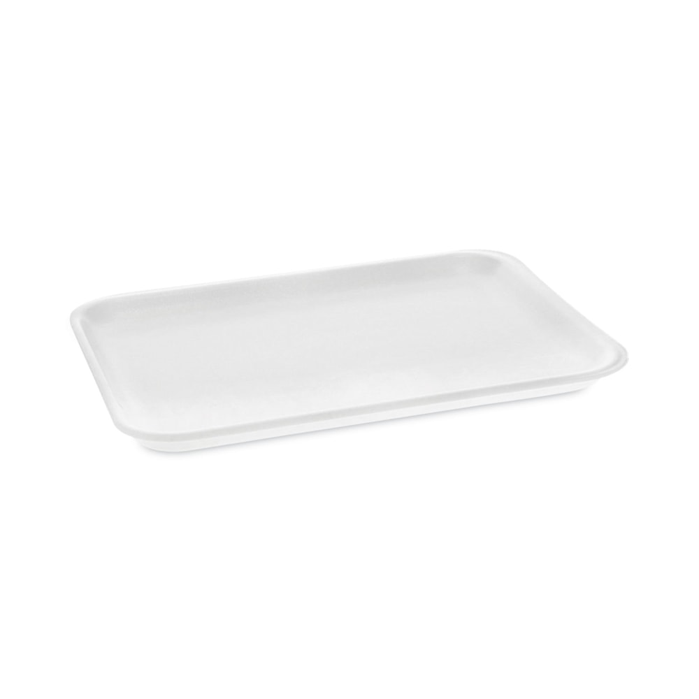 Pactiv Evergreen Foam Trays, Meat, #4 Shallow, 9-1/8in x 7-1/8in x 5/8in, White, Pack Of 500 Trays MPN:0TF104S00000