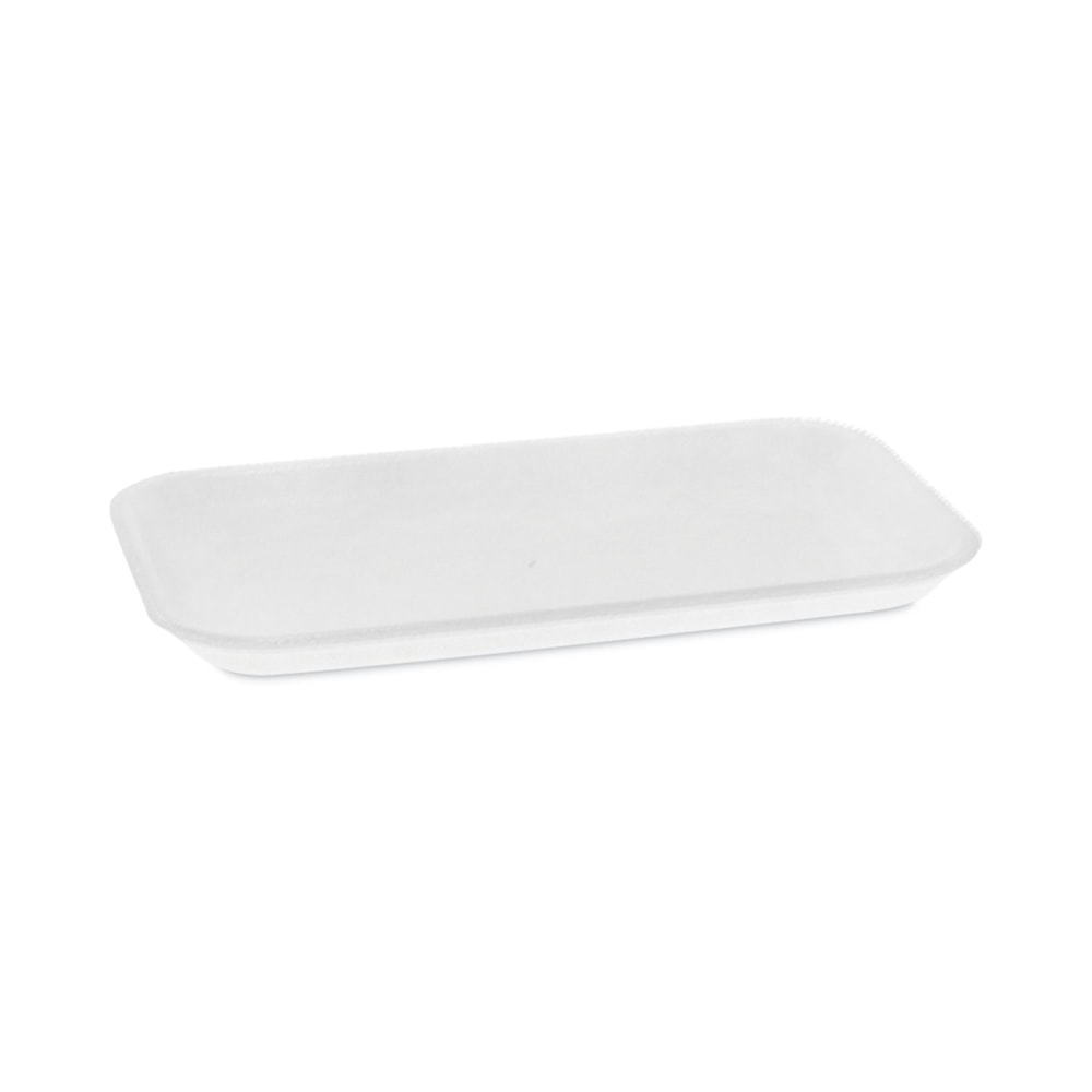 Pactiv Evergreen Foam Trays, Supermarket, #17, 8-5/16in x 4-13/16in x 5/8in, White, Pack Of 1, 000 Trays MPN:0TF117S00000
