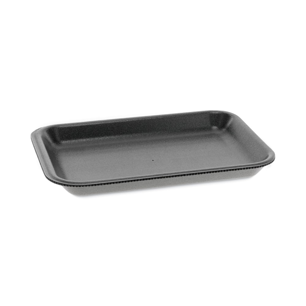 Pactiv Evergreen Foam Trays, Supermarket, #2, 8-1/4in x 5-3/4in x 15/16in, Black, Pack Of 500 Trays MPN:0TFB00200000