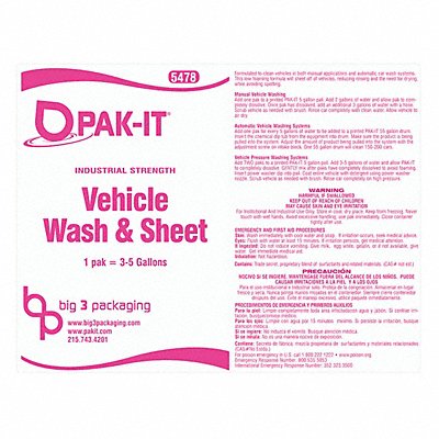 Bucket Label Wash Sheet MPN:PAK5478L-1