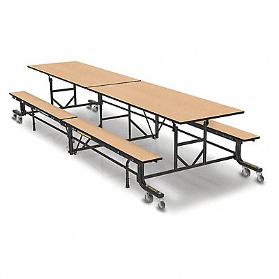 Folding Bench Table 27 H Fusion Maple MPN:19F18273012FB