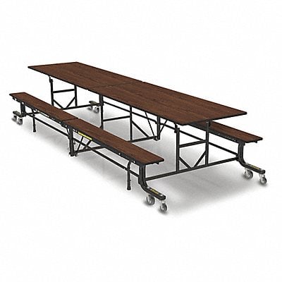 Folding Bench Table 29 H Montana Walnut MPN:19F18293012MWTB