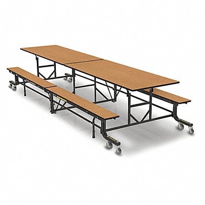 Folding Bench Table Rectangle Golden Oak MPN:19F18293012OB