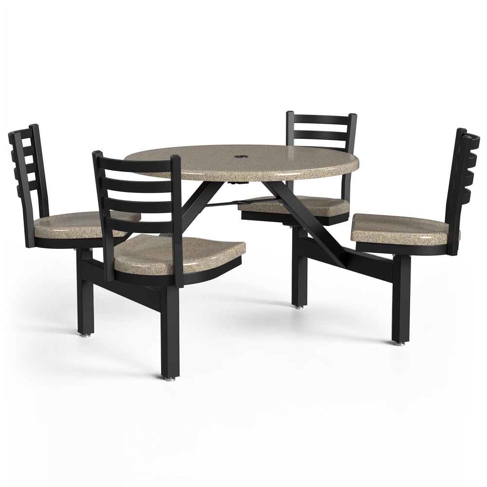 Palmer Hamilton Covey Outdoor Cluster Table With 4 Seats, 29in x 54in, Cappuccino MPN:PH-4S36RD-CAPBCAP