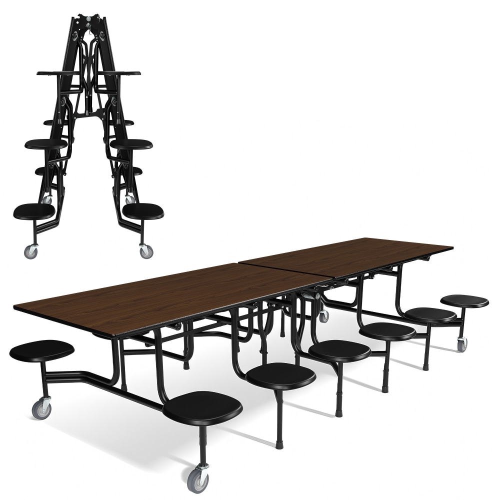 Palmer Hamilton 59TV Mobile Cafeteria Table, 29in x 144in, Montana Walnut MPN:59TV23293012-S12-MTB
