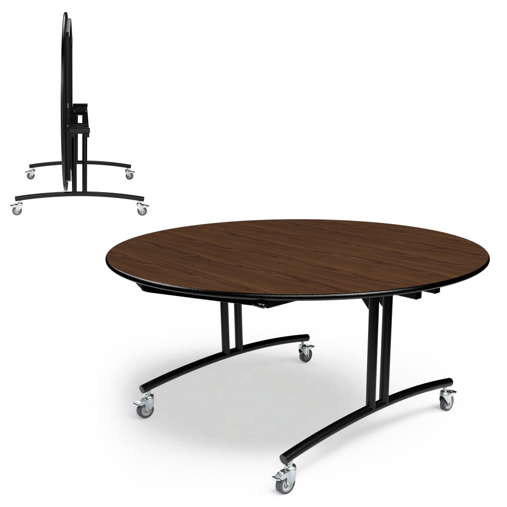 Palmer Hamilton PHlip Mobile Flip Top Multipurpose Table, 30in x 60in, Montana Walnut MPN:PHLIP20-3060RD-MWTB