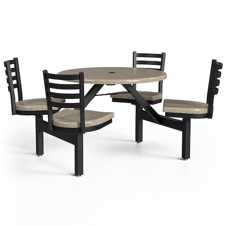 Picnic Table, Fiberglass, Brown MPN:PH-4S36RD-CAPBCAP