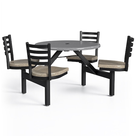 Picnic Table, Fiberglass, Brown MPN:PH-4S36RD-SGBCAP