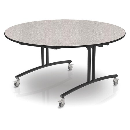 Round Folding Table, 60 in W, 30 in H, White Nebula MPN:PHLIP20-3060RD-WNB