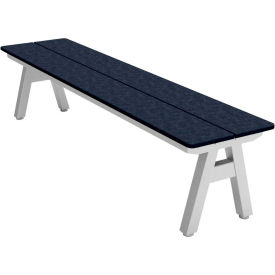 Palmer Hamilton Centra 6' Indoor/Outdoor Bench Patriot Blue Plywood Silver Frame CEN24171572BMBG-PBLS