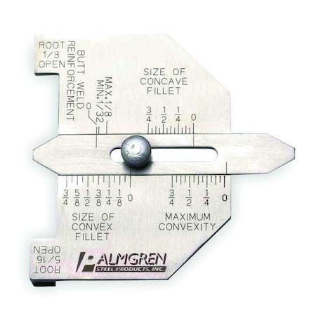 Butt/Fillet Weld Gauge, From 0 to 3/4 In MPN:9655501
