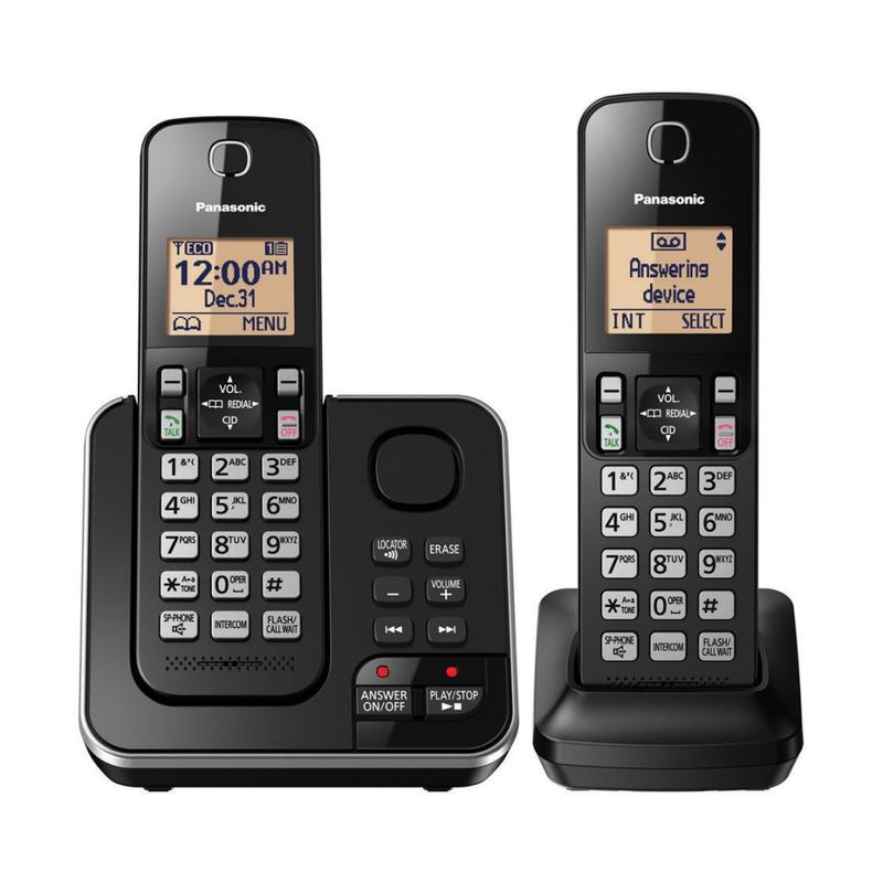 Panasonic DECT 6.0 Expandable Cordless Phone System With Answering Machine And 2 Handsets, KX-TGC362B MPN:KX-TGC362B