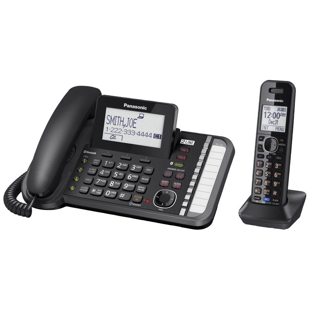Panasonic Link2Cell DECT 6.0 Conference Phone With 1 Corded And 1 Cordless Handset, KX-TG9581 MPN:KX-TG9581B
