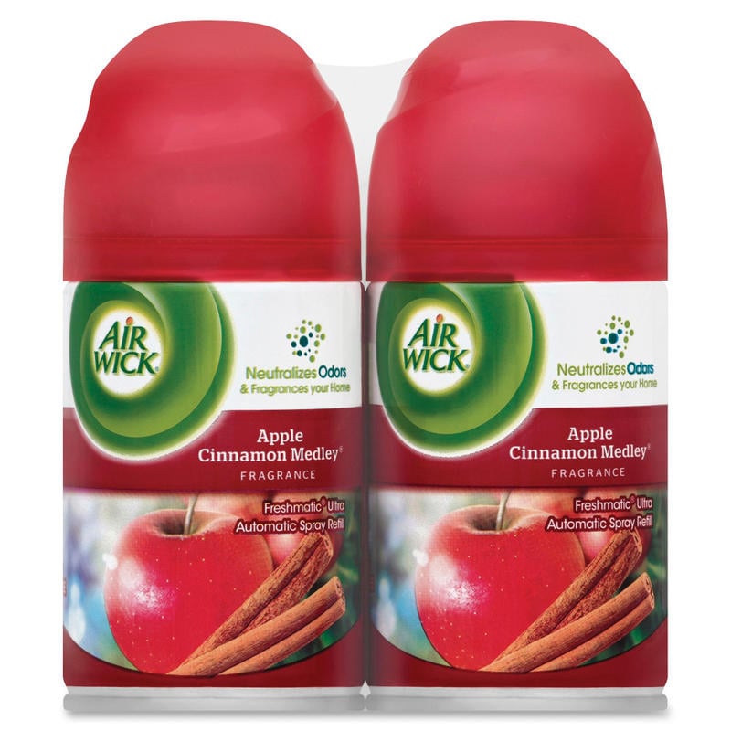 Air Wick Freshmatic Air Freshener Spray Refill - Spray - 5.90 oz - Apple Cinnamon Medley - 60 Day - Odor Neutralizer, Long Lasting - 2/Pack - 3/Carton MPN:82680CT