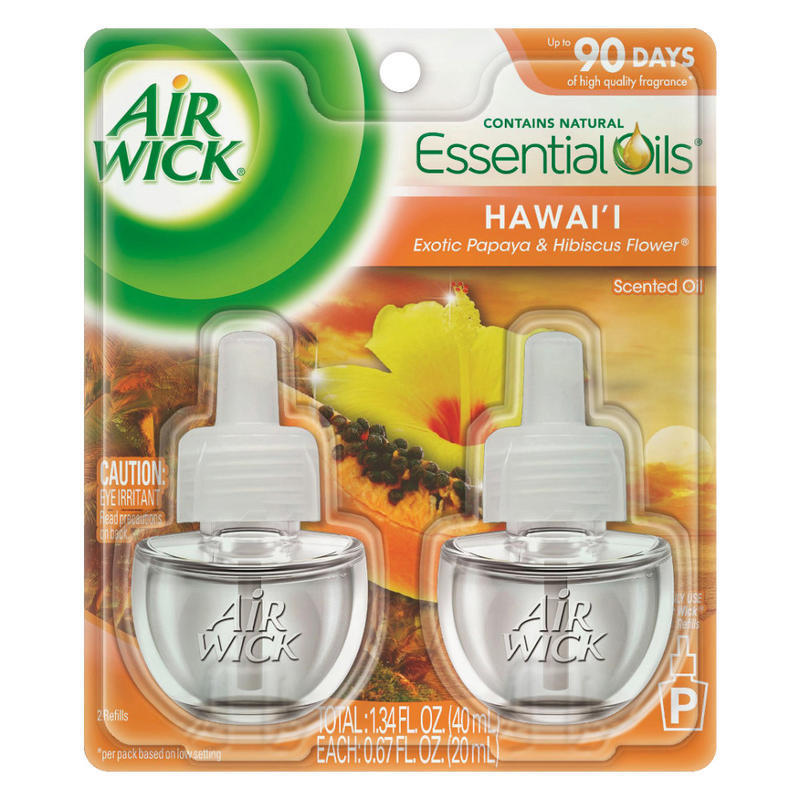 Air Wick Papaya Scented Oil - Oil - 0.7 fl oz- Hawaii Exotic Papaya, Hibiscus Flower - 60 Day - 12 / Carton MPN:85175CT