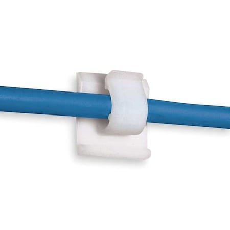 Cable Clip, Nylon 6/6, 0.38 in Bundle Dia., Natural, 1 in L, 100 PK MPN:ACC38-A-C