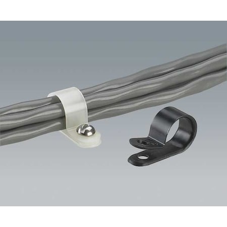 Cable Clamp, Nylon 6/6, 1/2 in Bundle Dia., Natural, 0.90 in L, 100 PK MPN:CCS50-S8-C