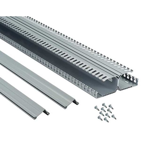 DIN Rail Wiring Duct, Gray, 6ft MPN:DRD22LG6