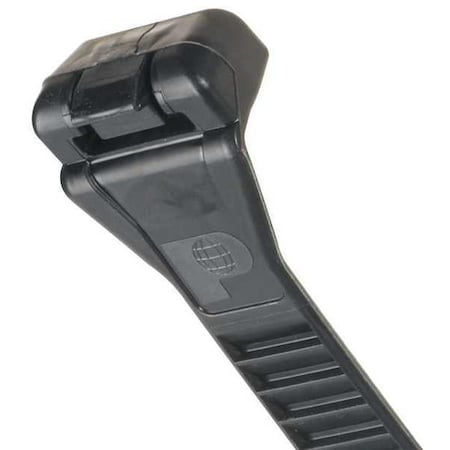 Cable Tie, 8-1/2 in L, 2-5/16 in Max Bundle Dia., Black, Thermoplastic Polyurethane, 18 lb Strength MPN:ERT2M-C20