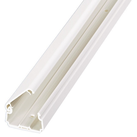 Cover Plate Raceway, LDPH Series, 1 Channel, 1.52 in W, 0.86 in H, 10 ft L, Off White MPN:LDPH10IW10-A