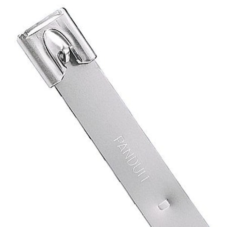Cable Tie, 17-1/2 in L, 4 in Max Bundle Dia., Silver, 304 Stainless steel, 600 lb Strength, 50 PK MPN:MLT4EH-LP