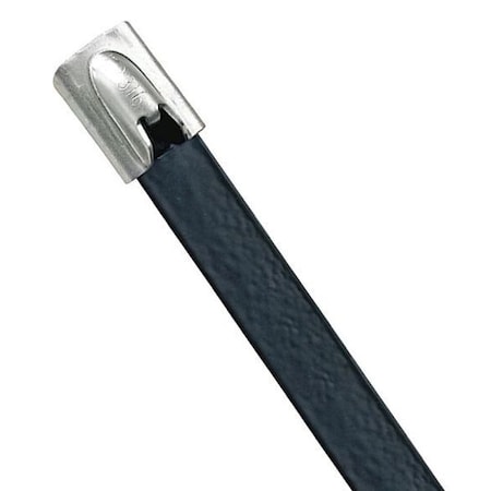 Cable Tie, 8 in L, 2 in Max Bundle Dia., Black, 316 Stainless Steel, 250 lb Strength, 50 PK MPN:MLTFC2H-LP316