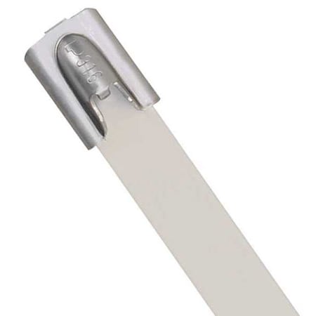 Cable Tie, 14-1/2 in L, 4 in Max Bundle Dia., White, 316 Stainless Steel, 250 lb Strength, 50 PK MPN:MLTFC4H-LP316WH