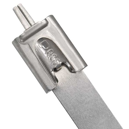 Cable Tie, 12-1/2 in L, 2 in Max Bundle Dia., Silver, 304 Stainless steel, 180 lb Strength, 100 PK MPN:MRS2S-C4