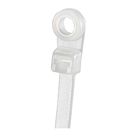 Cable Tie, 4-1/2 in L, 3/4 in Max Bundle Dia., Natural, Nylon 6/6, 18 lb Strength, 100 PK MPN:PLC1M-S4-C