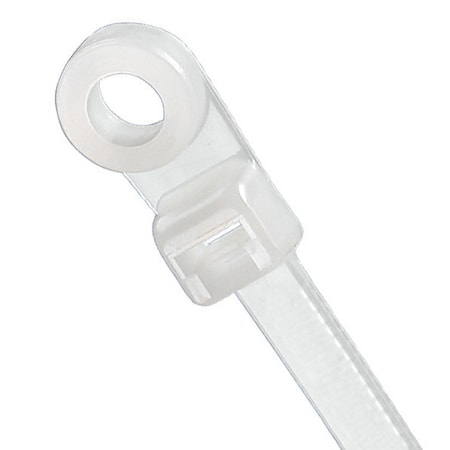 Cable Tie, 4-1/2 in L, 3/4 in Max Bundle Dia., Natural, Nylon 6/6, 18 lb Strength, 1000 PK MPN:PLC1M-S4-M
