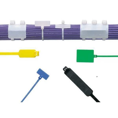 Cable Tie, 8 in L, 2 in Max Bundle Dia., Natural, Nylon 6/6, 18 lb Strength, 1000 PK MPN:PLM2M-M