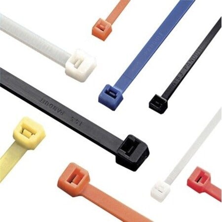 Cable Tie, 43-1/2 in L, 13 in Max Bundle Dia., Orange, Nylon 6/6, 175 lb Strength, 100 PK MPN:PLT13H-C3