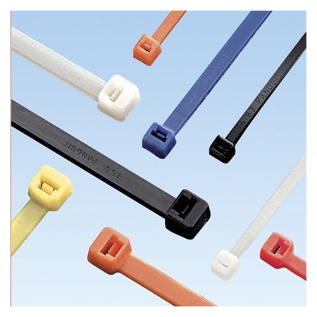 Cable Tie, 7-1/2 in L, 1-13/16 in Max Bundle Dia., Orange, Nylon 6/6, 50 lb Strength, 100 PK MPN:PLT2S-C3