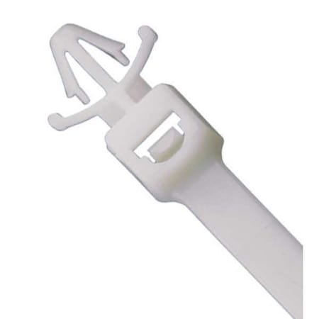 Cable Tie, 4-1/2 in L, 7/8 in Max Bundle Dia., Natural, Nylon 6/6, 18 lb Strength, 500 PK MPN:PLWP1M-D