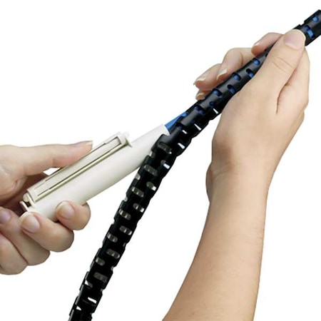 Cable Wrap, 1 in Inside Dia., 1.13 in Max Bundle Dia., 100 ft, Polyethylene, Black MPN:PW100F-C20